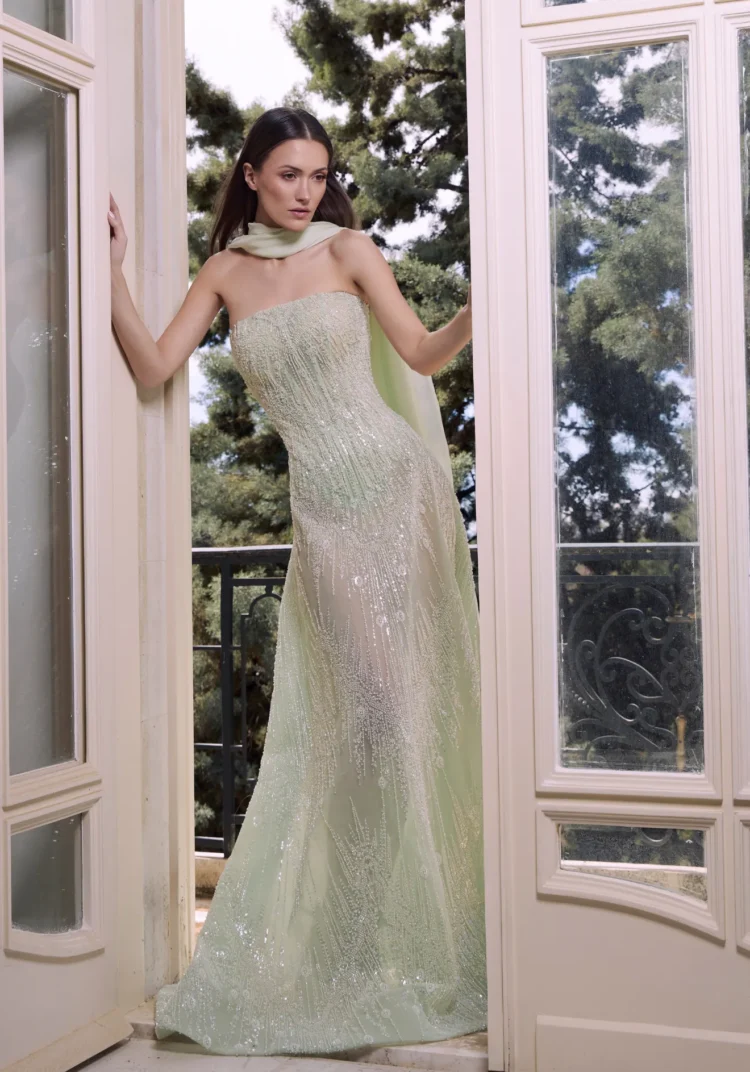 Mint Green Illusion Gown